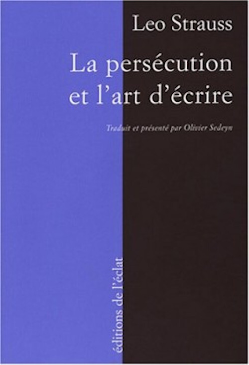 LA PERSECUTION ET L'ART D'ECRIRE