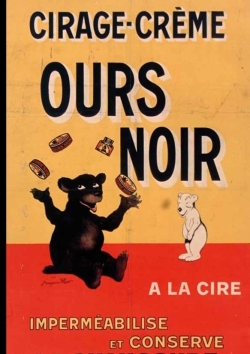 Carnet ligné Affiche Cirage-Crème Ours Noir