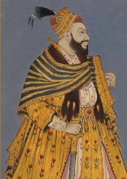 Carnet ligné ligné Notable indien, miniature 18e