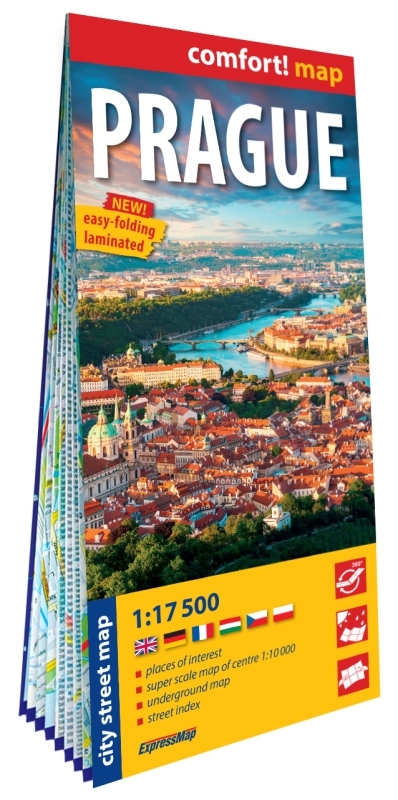 Prague 1/17.500 (carte grand format laminée - plan de ville)