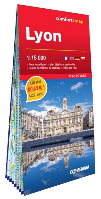 Lyon 1/15.000 (carte grand format laminée - plan de ville)
