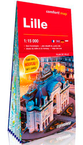 Lille 1/15.000 (carte grand format laminée - plan de ville)