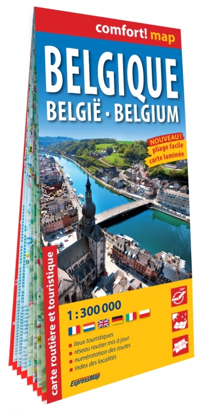 Belgique 1/300.000 (carte grand format laminée)