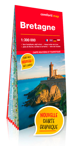 Bretagne 1/300.000 (Carte Grand Format Laminée)