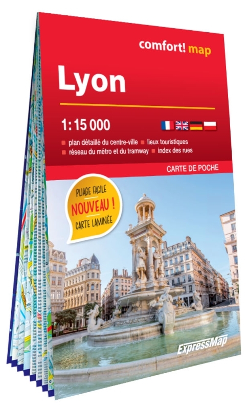 Lyon 1/15.000 (carte laminée format poche - plan de ville)