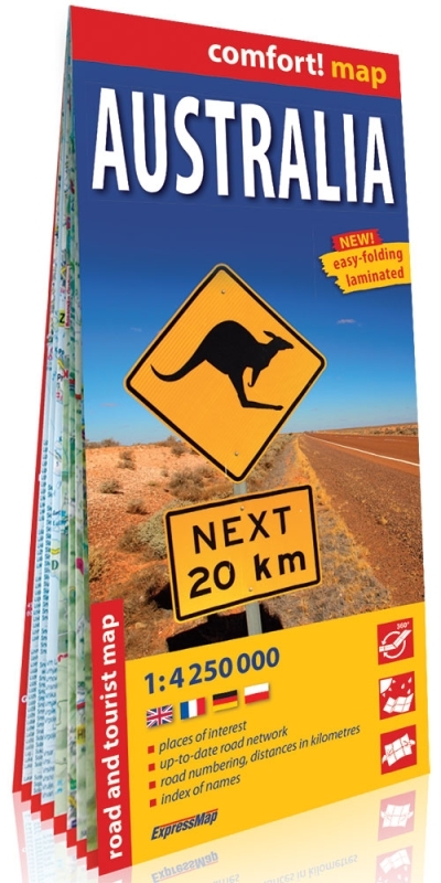 Australie 1/4.250.000 (carte grand format laminée)