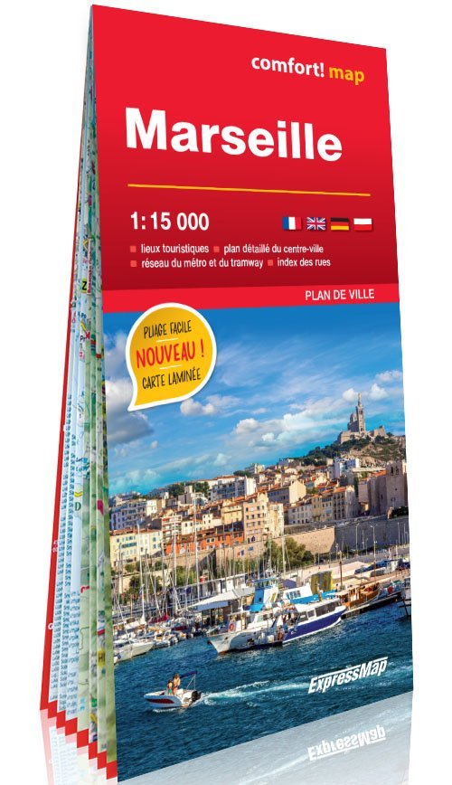 Marseille 1/15.000 (carte grand format laminée, plan de ville)