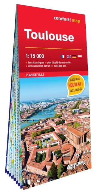 Toulouse 1/15.000 (carte grand format laminée - plan de ville)