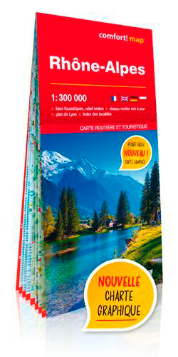 Rhône-Alpes 1/300.000 (Carte Grand Format Laminée)