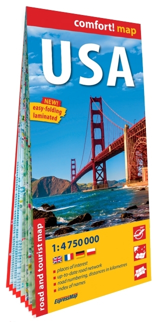 États-Unis d'Amérique (USA) 1/4M750 (carte grand format laminée)