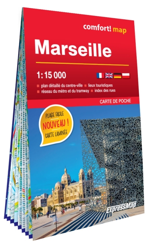 Marseille 1/15.000 (carte laminée format poche - plan de ville)