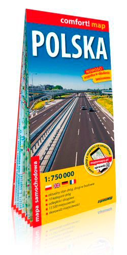 Pologne (Pol) 1/750.000 (Carte Grand Format Laminé