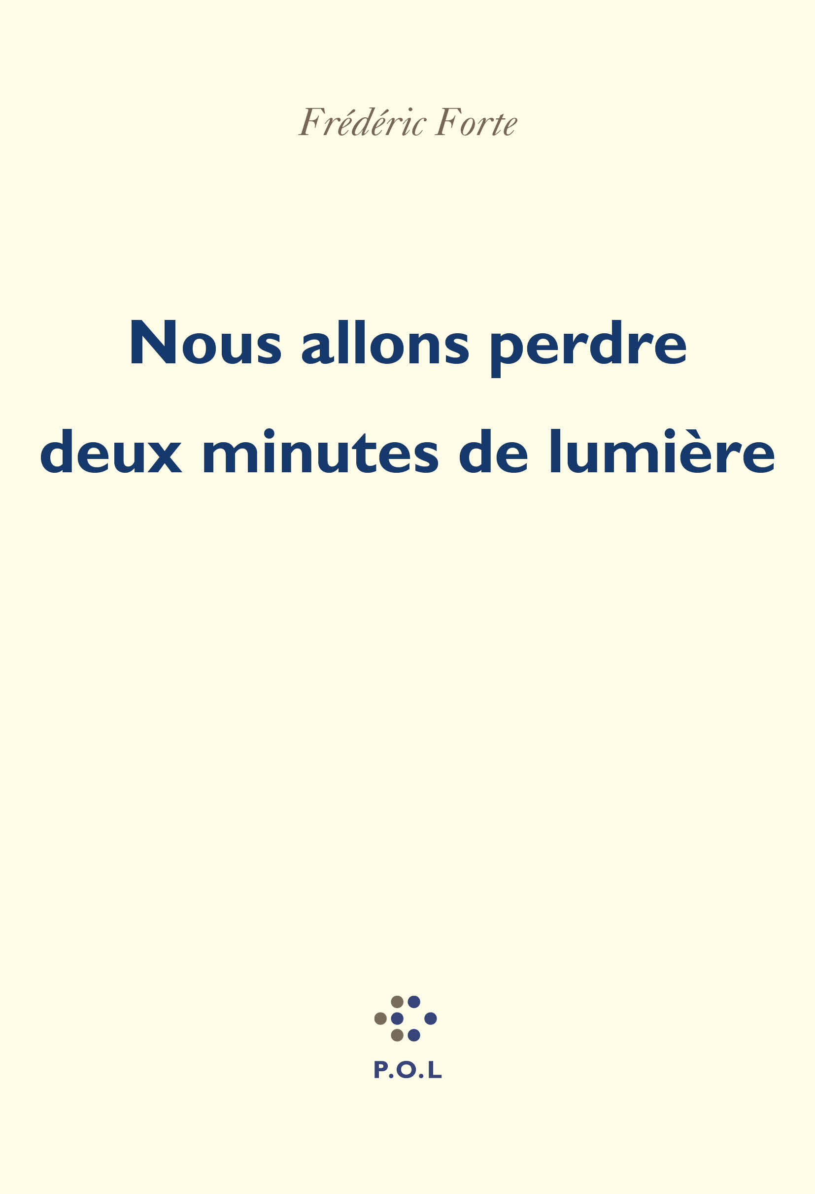 Nous allons perdre deux minutes de lumière