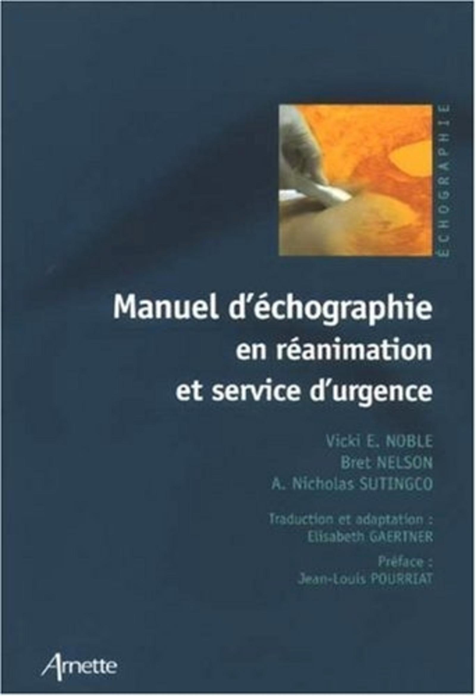 MANUEL D ECHOGRAPHIE EN REANIMATION ET SERVICE D'URGENCE