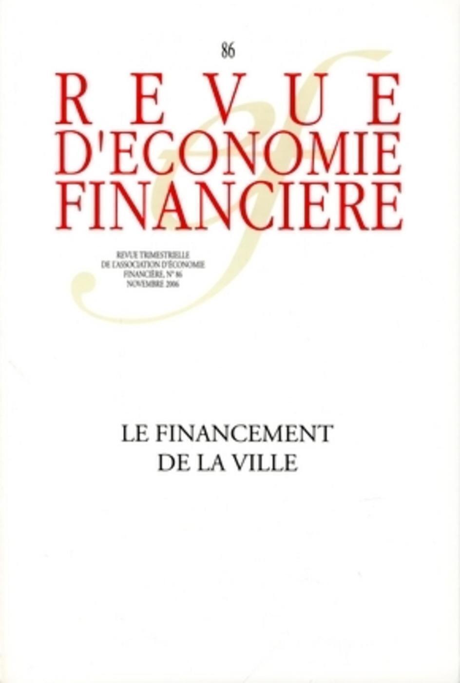 Le financement de la ville - N° 86 - Novembre 2006