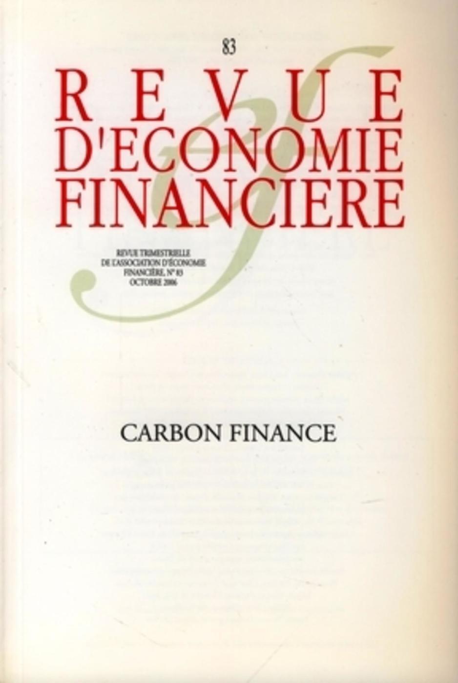 Carbon finance - N° 83 - Octobre 2006