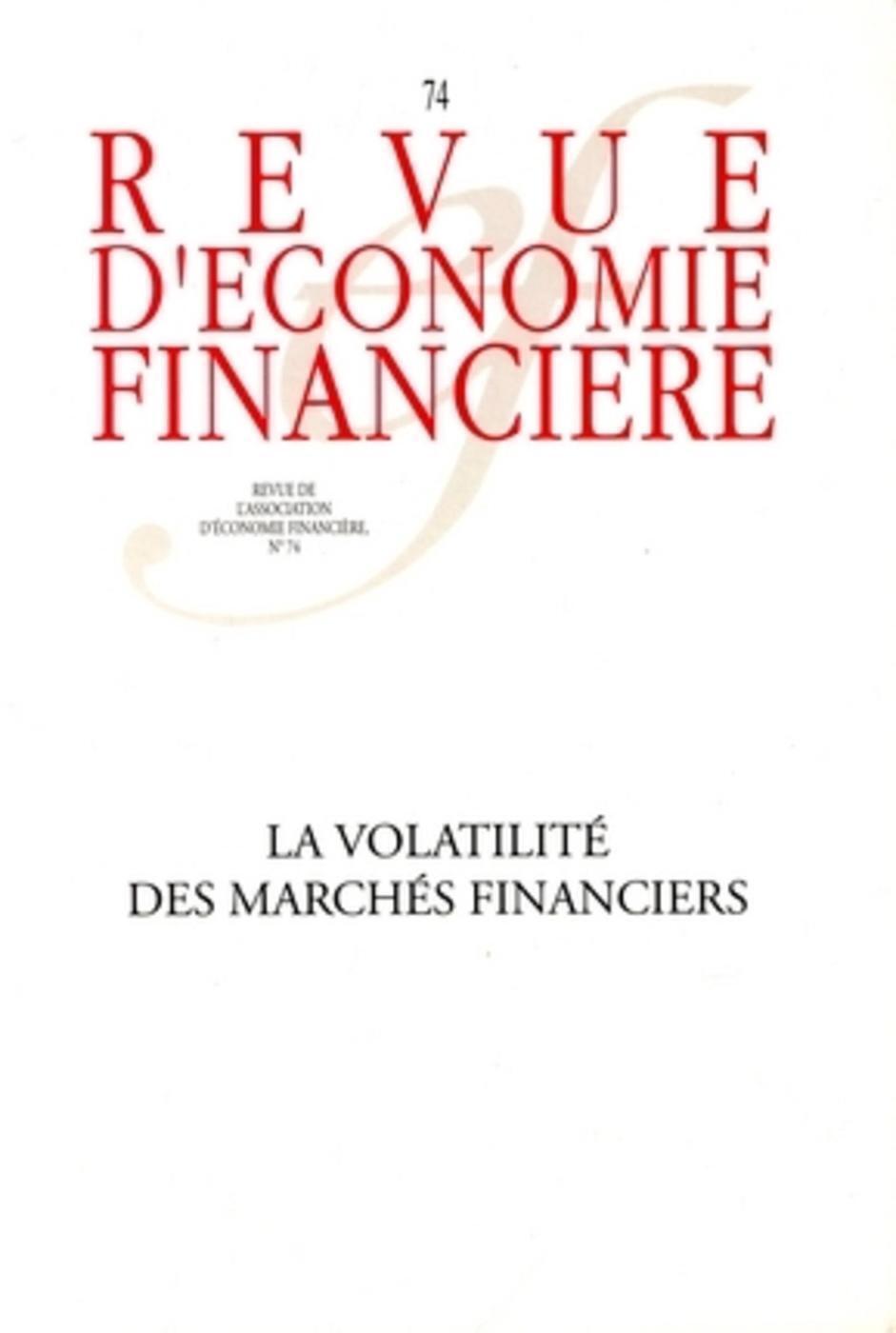 La volatilité des marchés financiers - N°74