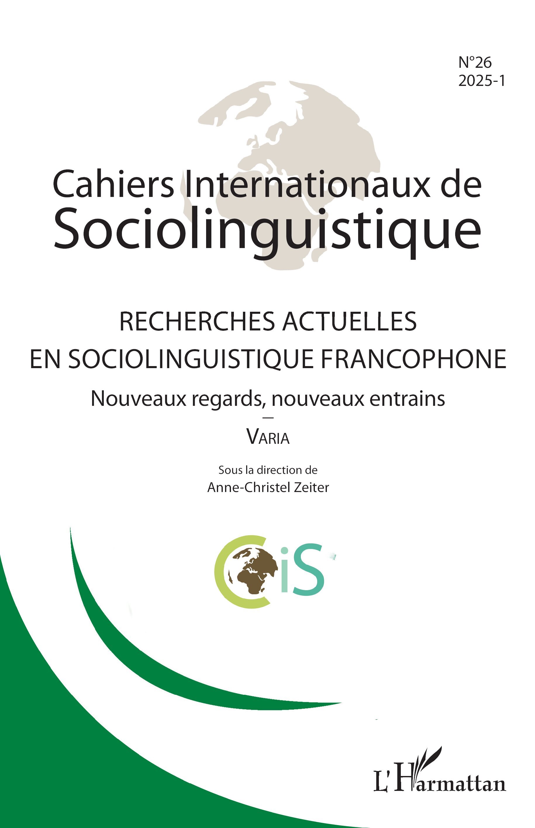 Cahiers internationaux de Sociolinguistique