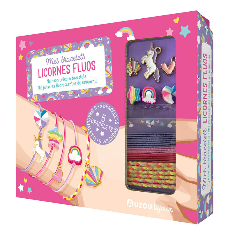 Mes bracelets licornes fluos