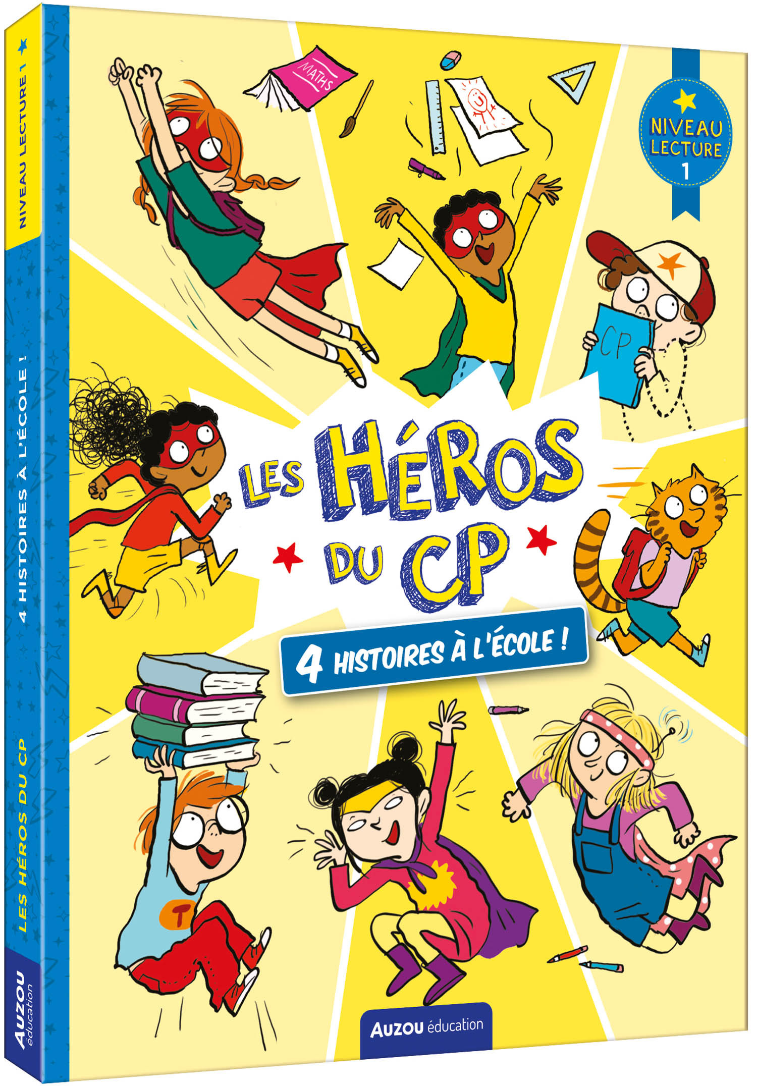 Les héros du CP - 4 histoires de à l'école niv 1