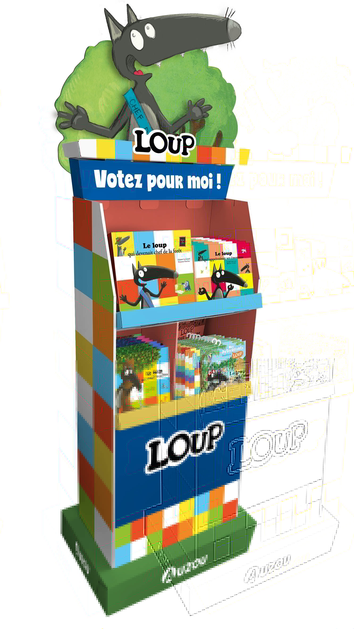 PLV pleine Auzou PT Loup chef forêt 0222 60 vol