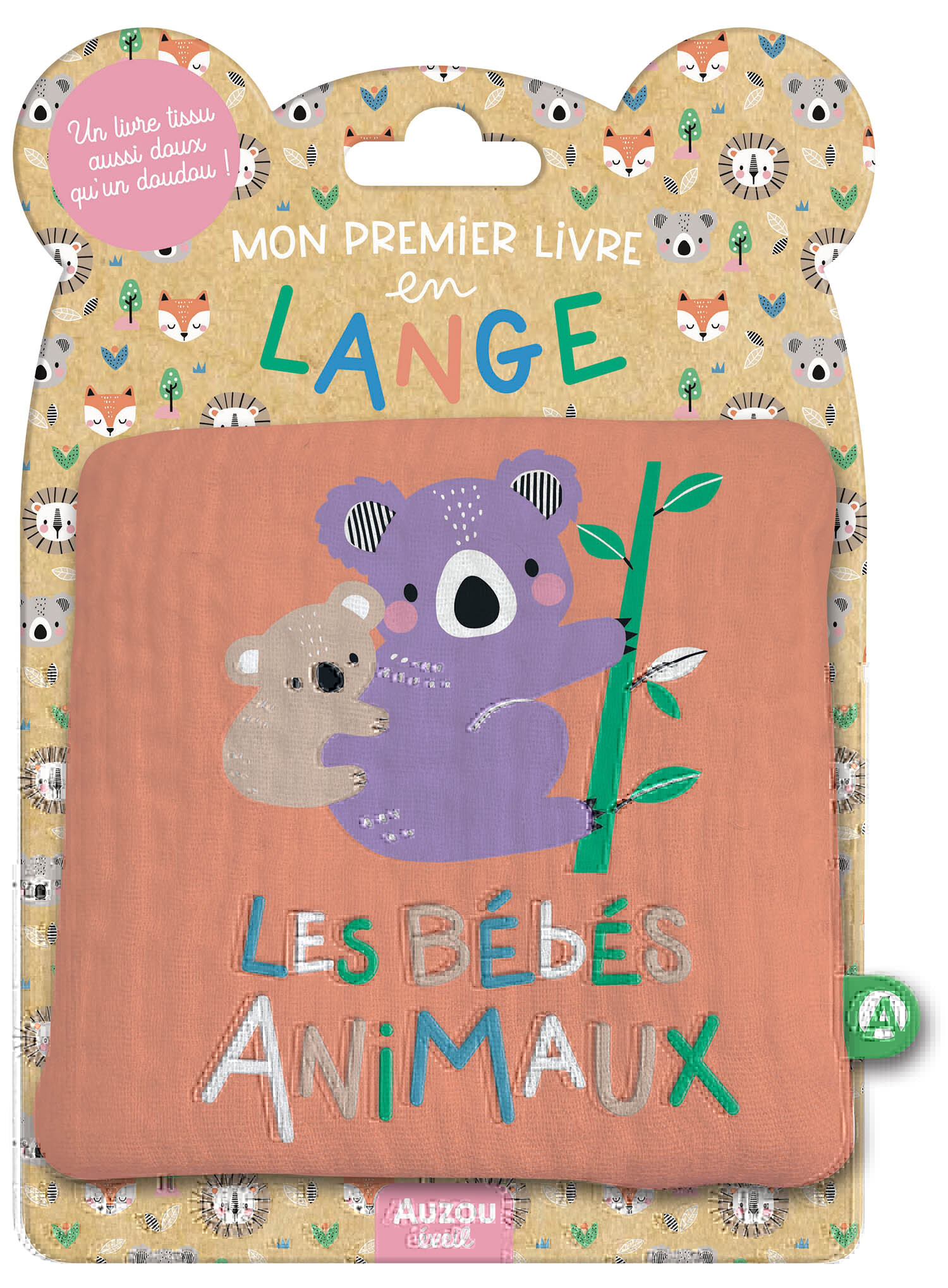 Mon premier livre tissu en lange - Les bébés animaux