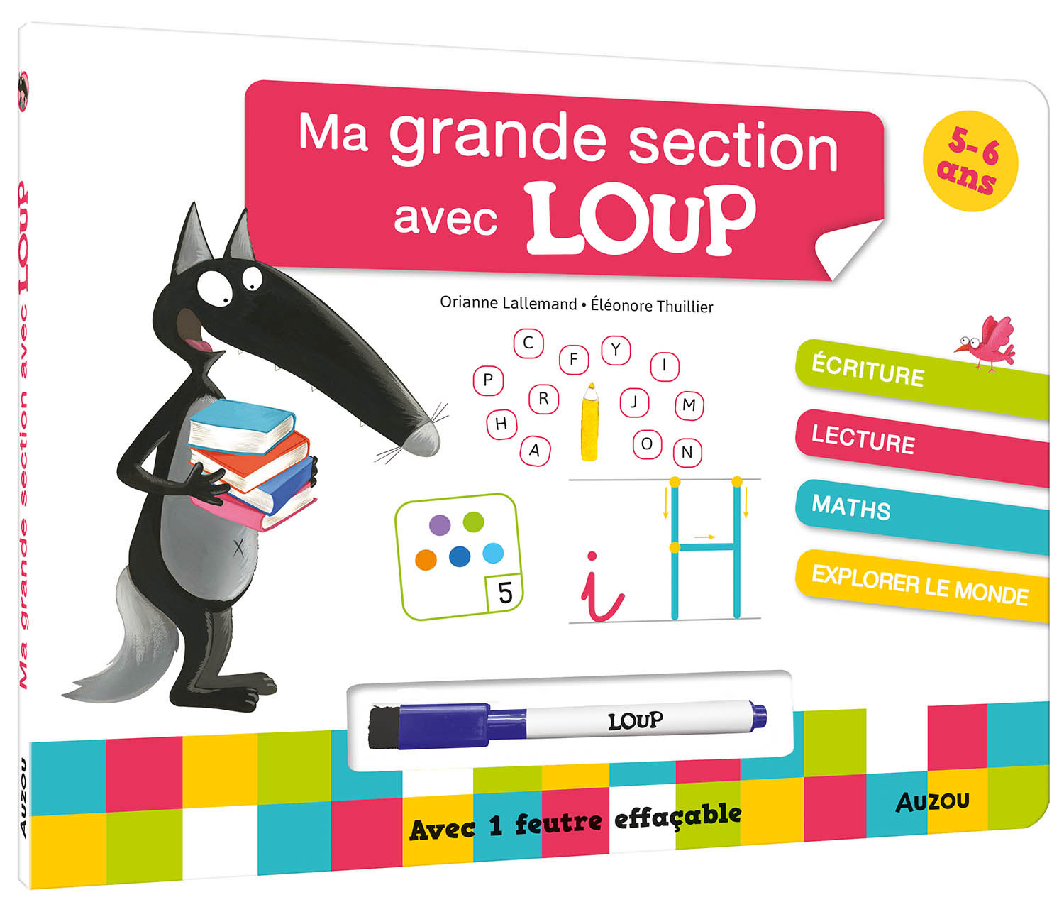 MA GRANDE SECTION AVEC LOUP - LIVRE-ARDOISE NED