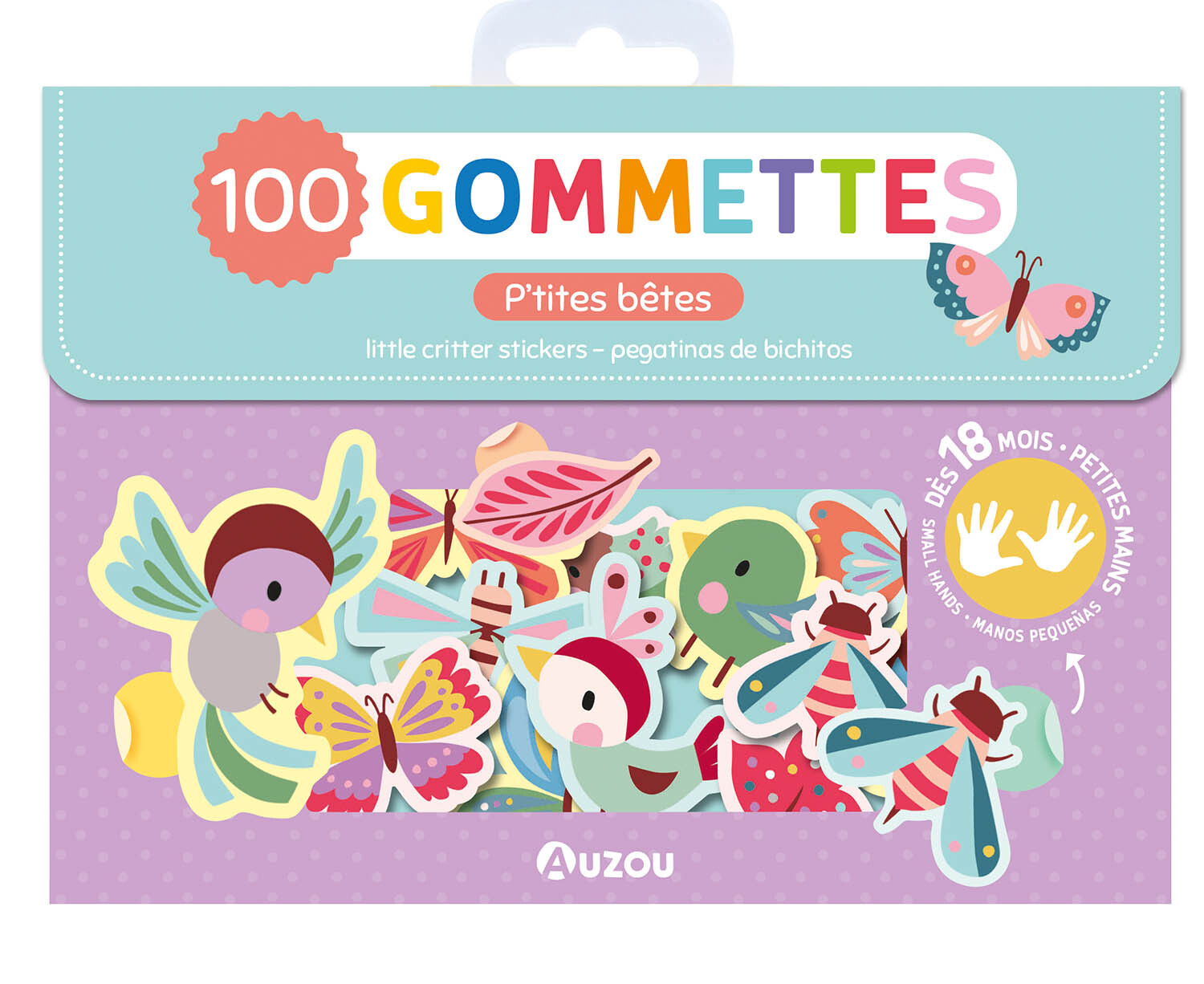 MA POCHETTE DE 100 GOMMETTES - LES P'TITES BÊTES