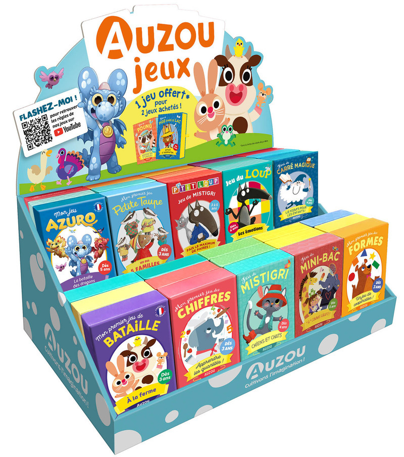 COMPTOIR AUZOU BOITE DE JEUX 30VOL + GRATUITS