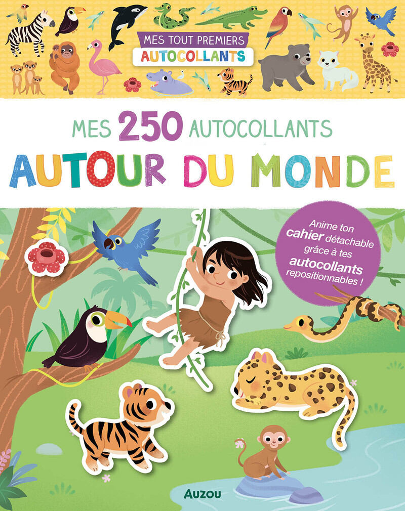 250 autocollants autour du monde