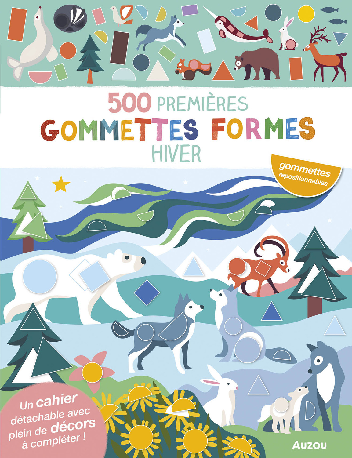500 premières gommettes formes - hiver