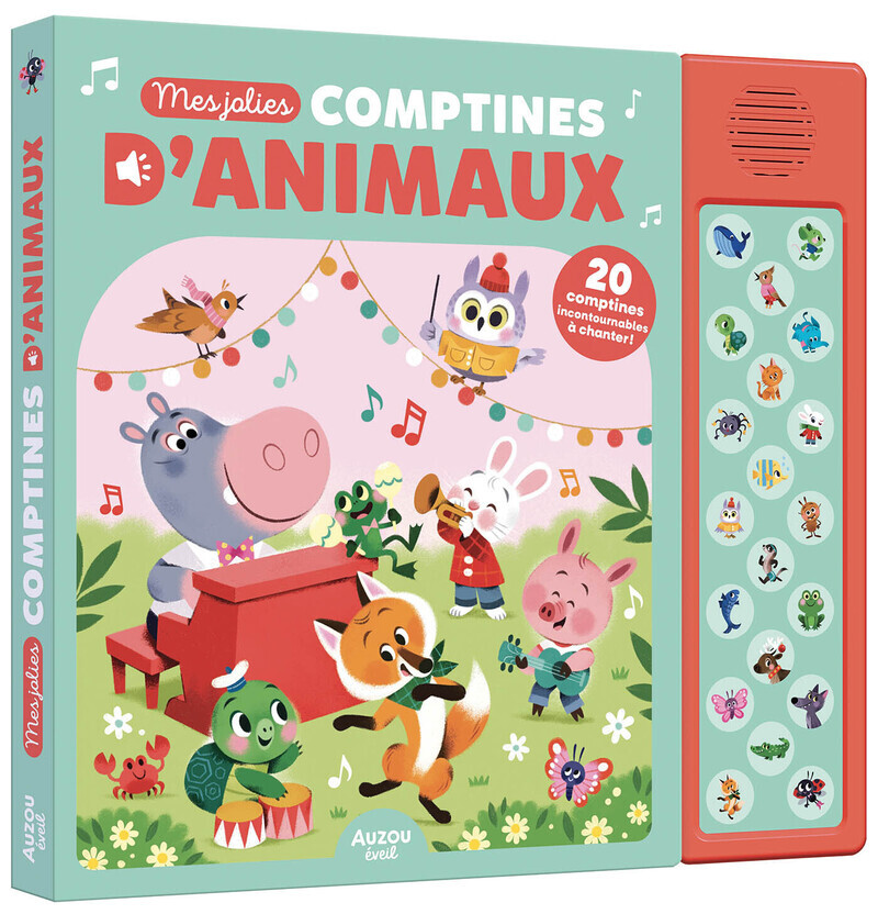 Mes jolies comptines d'animaux - 20 puces sonores