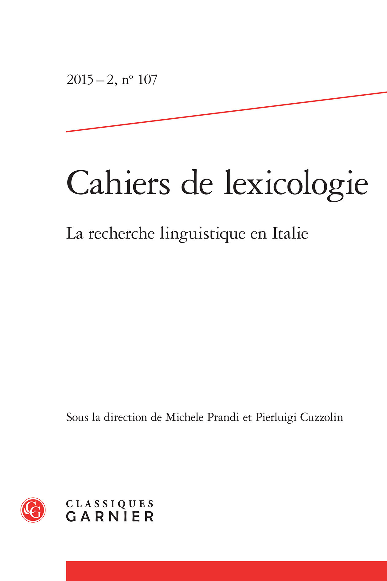 Cahiers de lexicologie