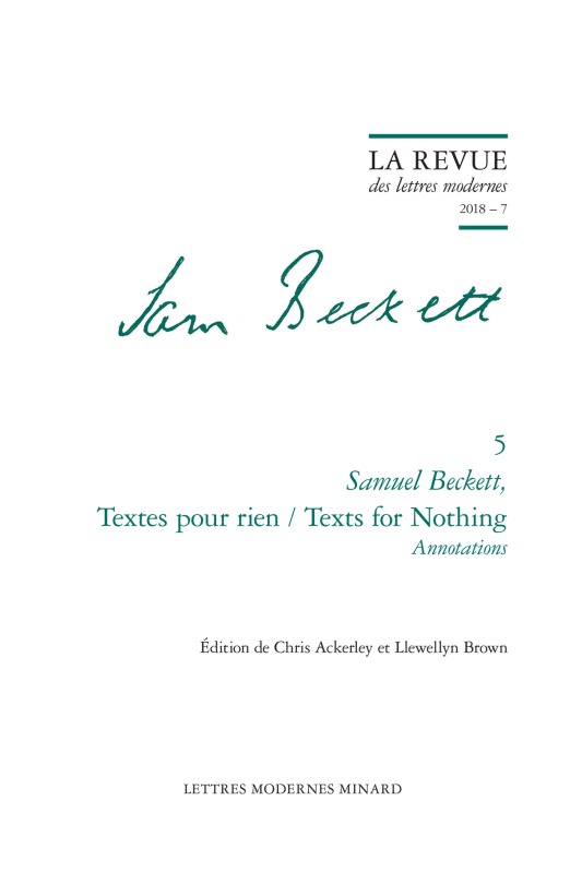 Samuel Beckett, Textes pour rien / Texts for Nothing