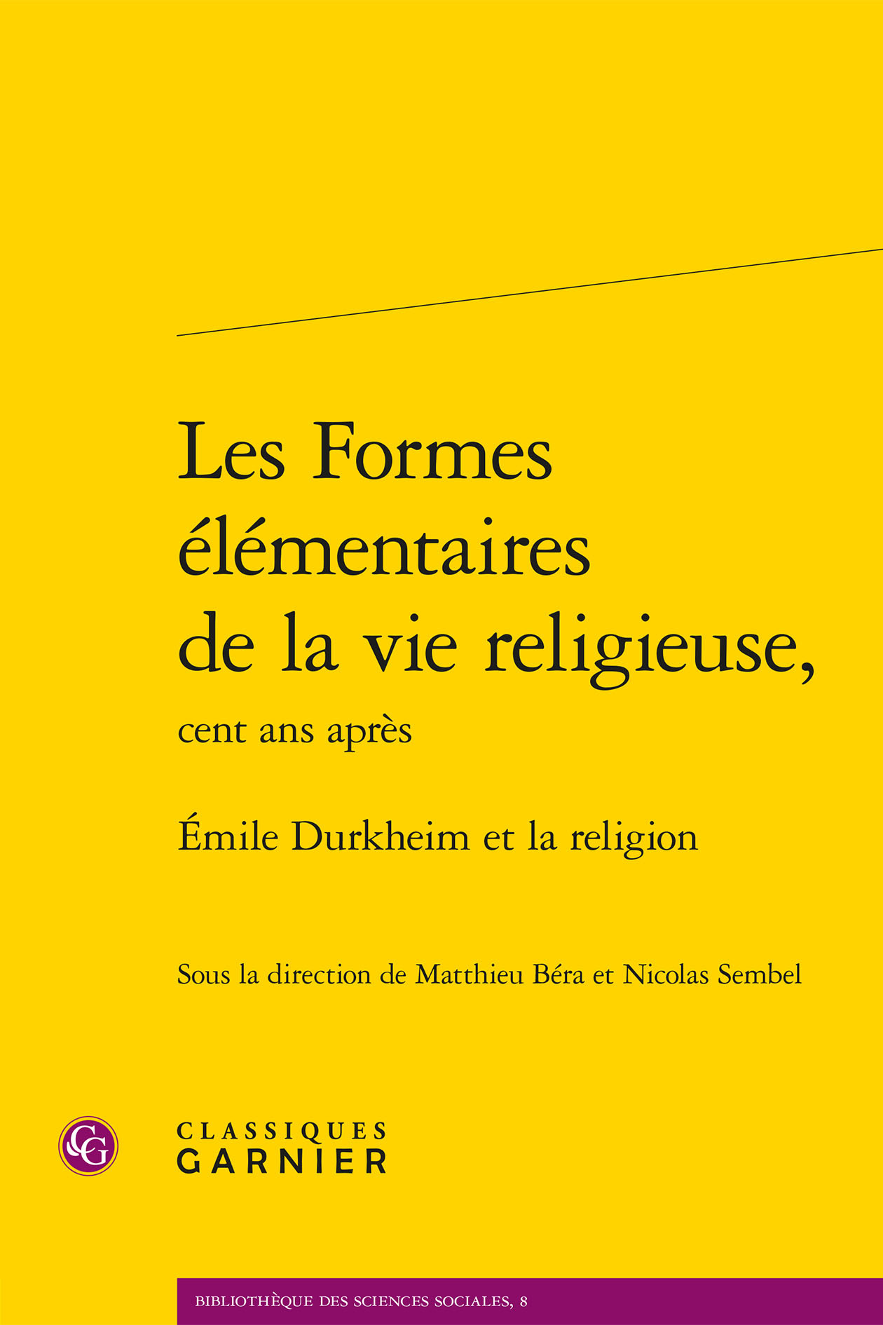 Les Formes élémentaires de la vie religieuse,