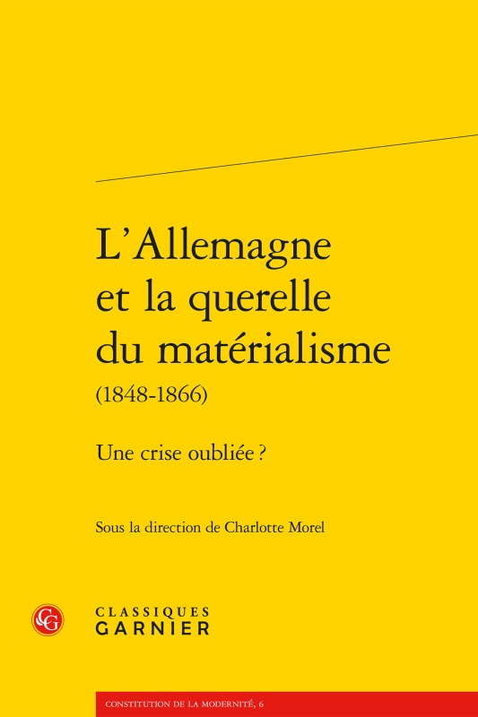 L'Allemagne et la querelle du matérialisme