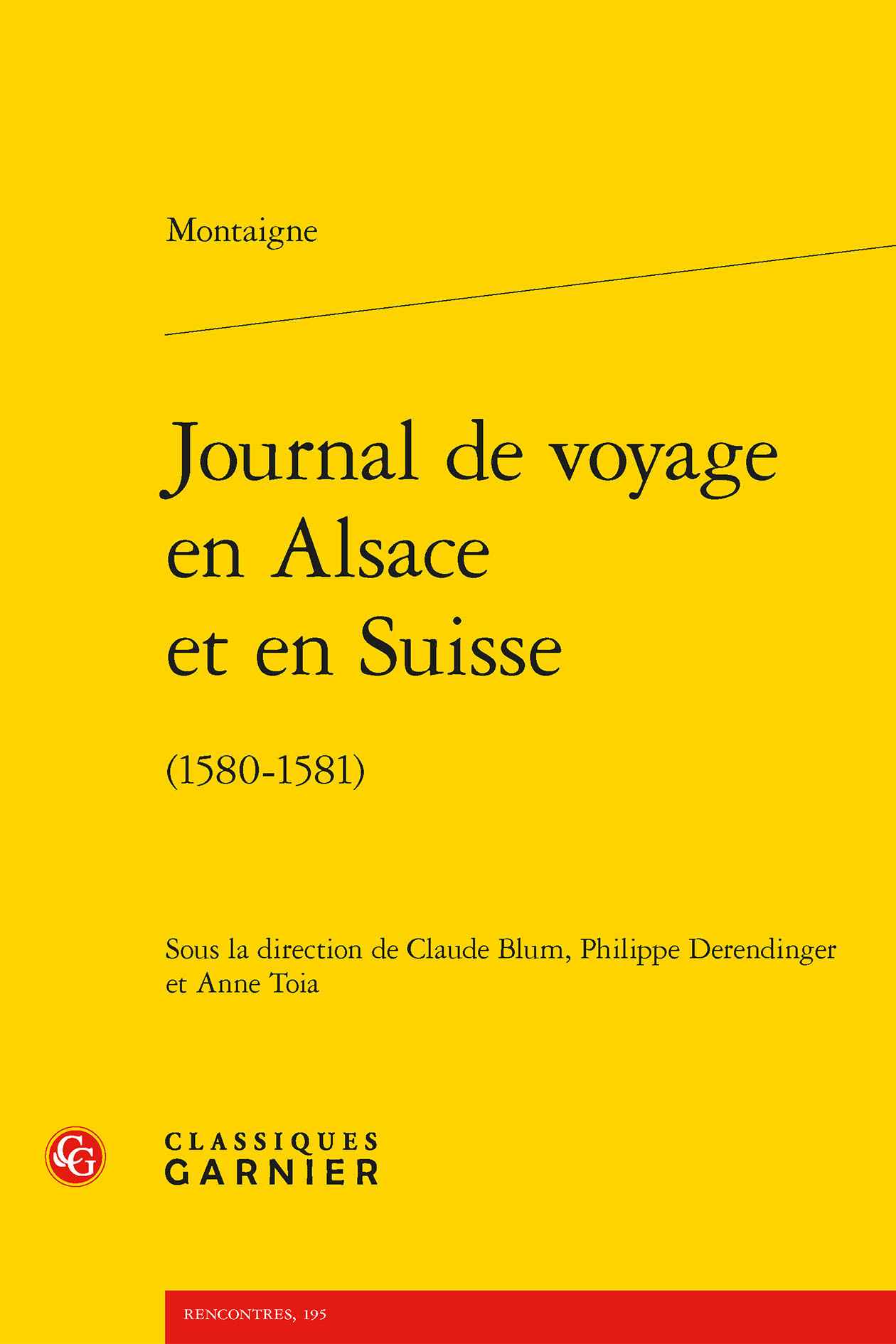 Journal de voyage en Alsace et en Suisse