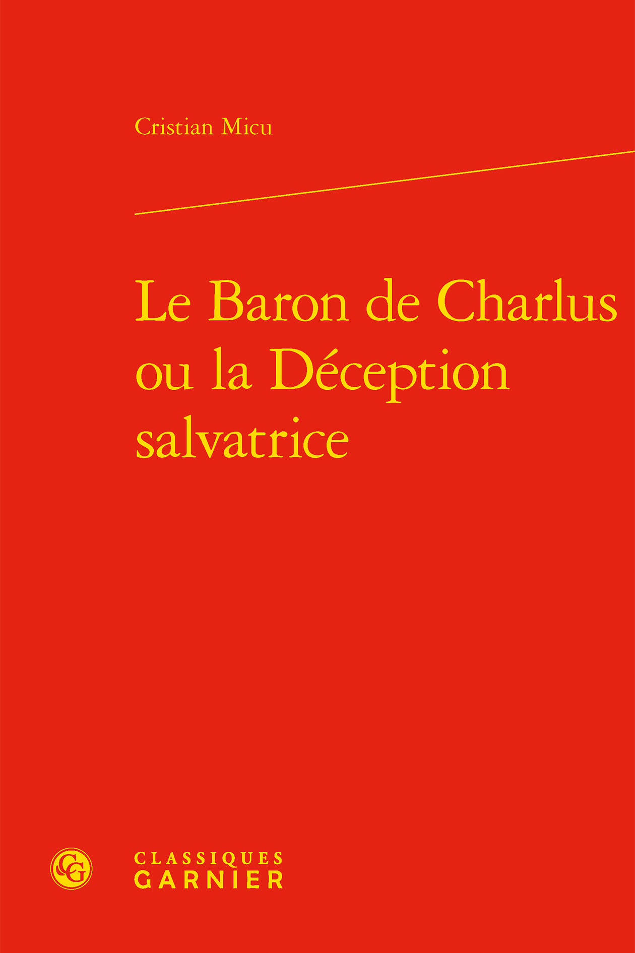 Le Baron de Charlus ou la Déception salvatrice