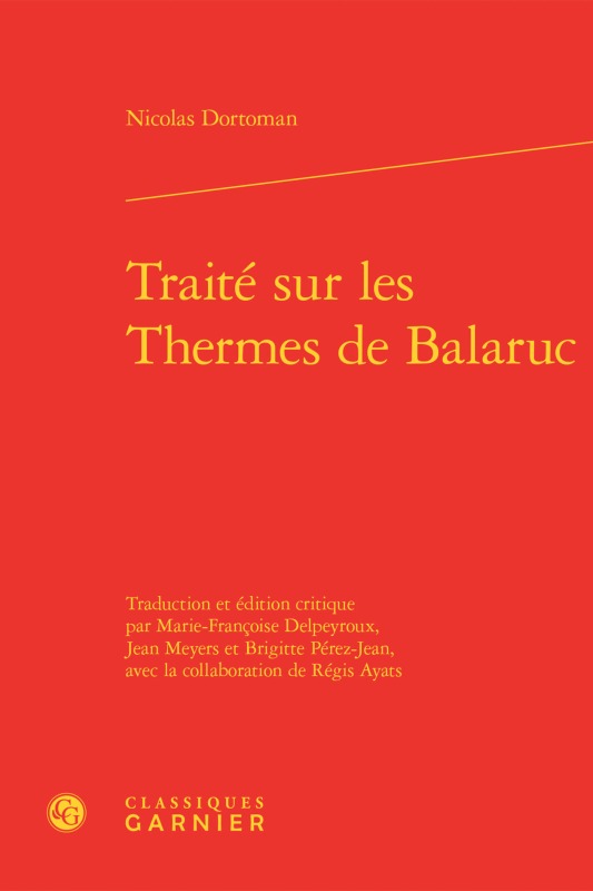 Traité sur les Thermes de Balaruc