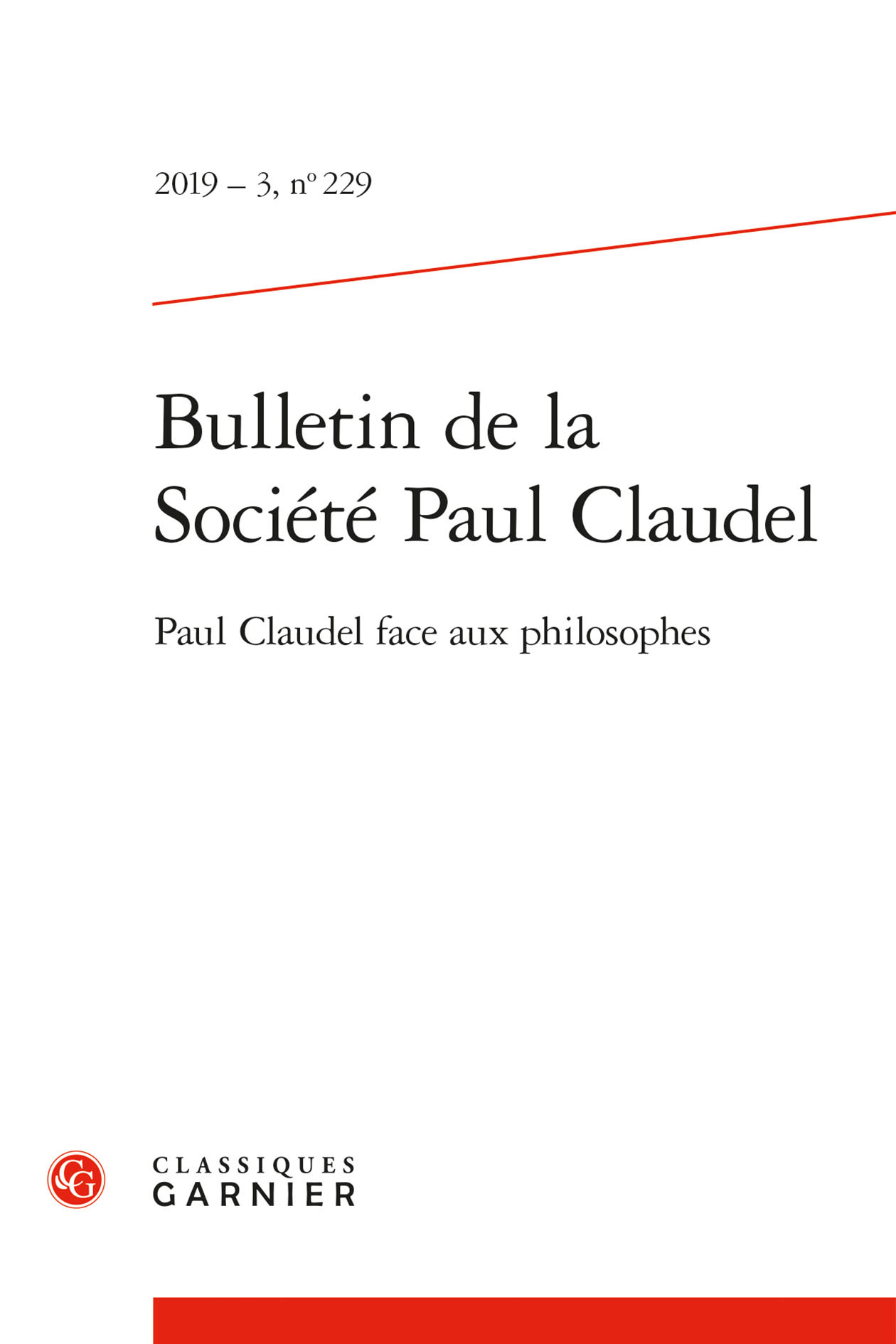 Bulletin de la Société Paul Claudel