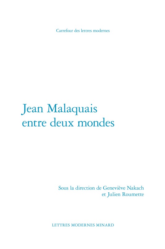 Jean Malaquais entre deux mondes