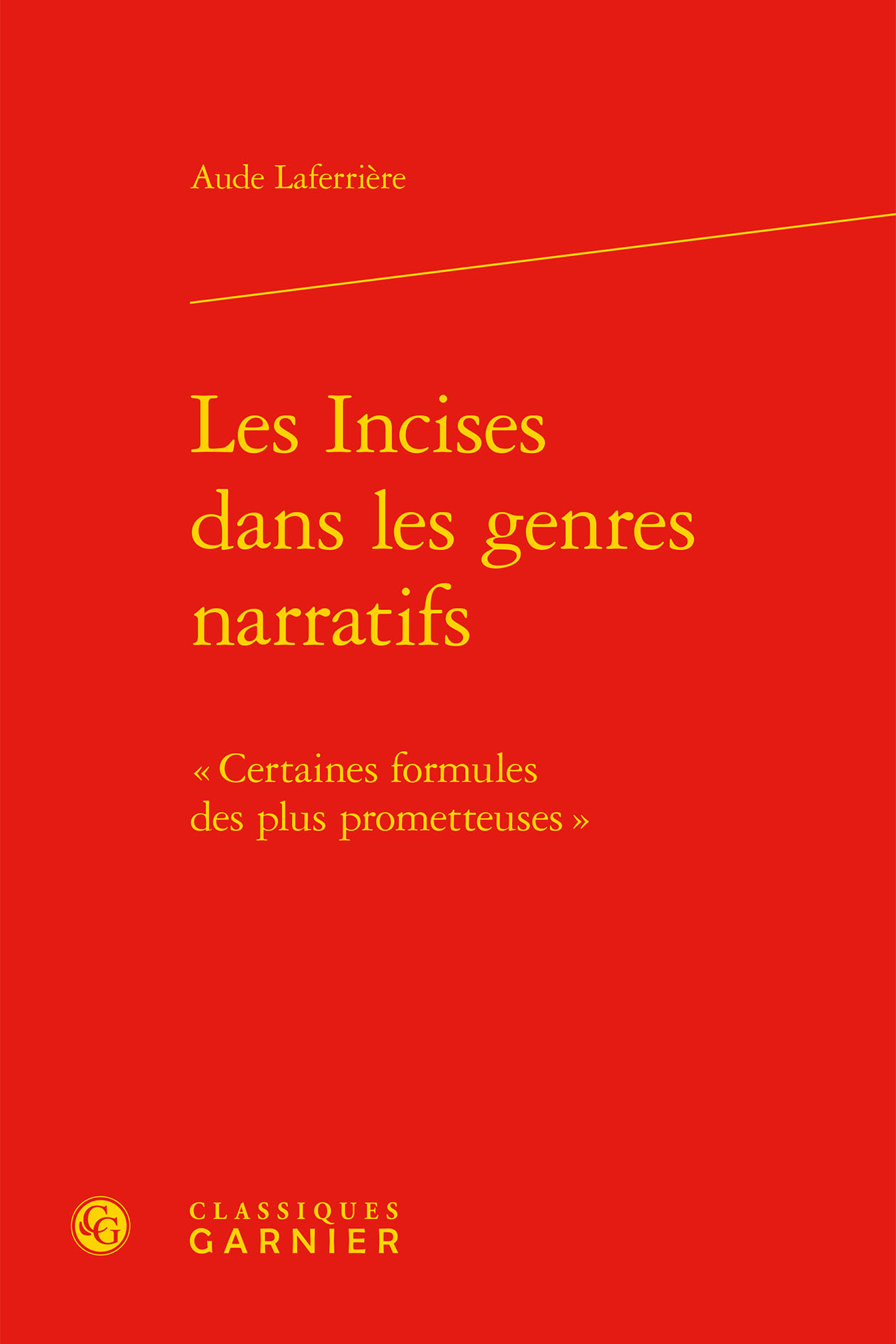 Les Incises dans les genres narratifs