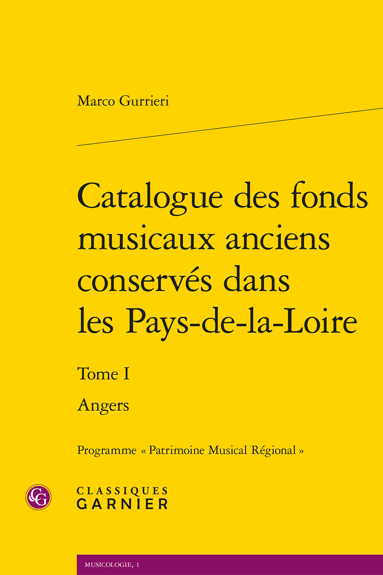 Catalogue des fonds musicaux anciens conservés dans les Pays-de-la-Loire