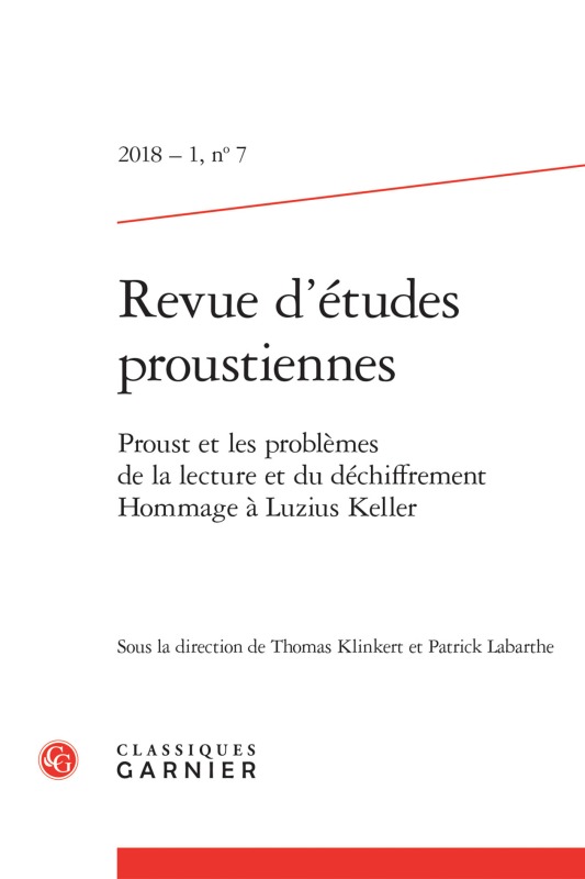 Revue d'études proustiennes