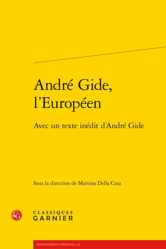 André Gide, l'Européen