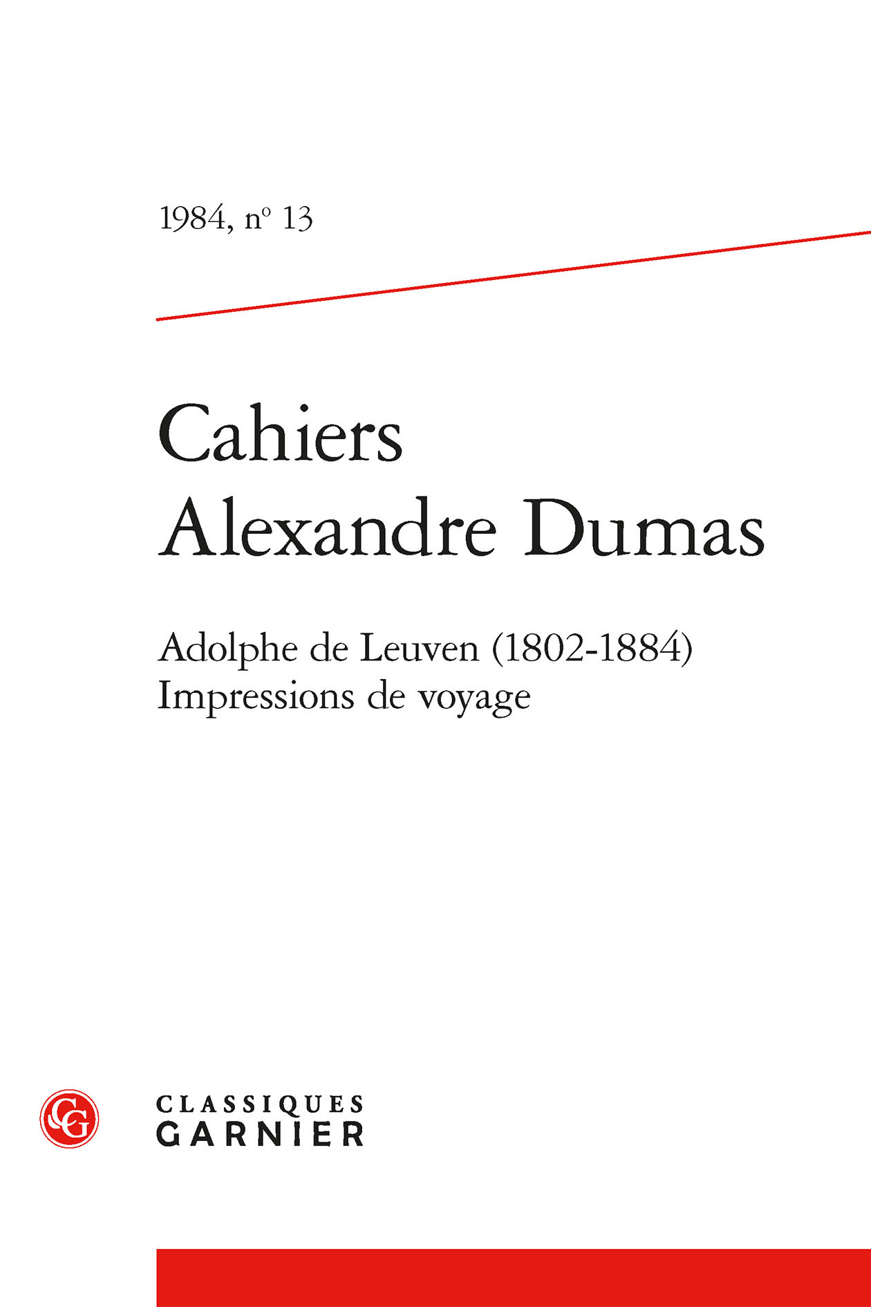 Cahiers Alexandre Dumas