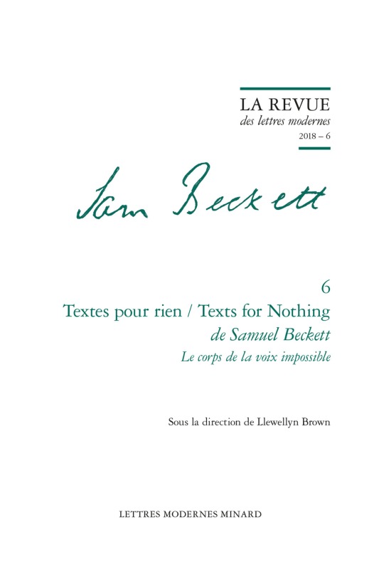Textes pour rien / Texts for Nothing de Samuel Beckett