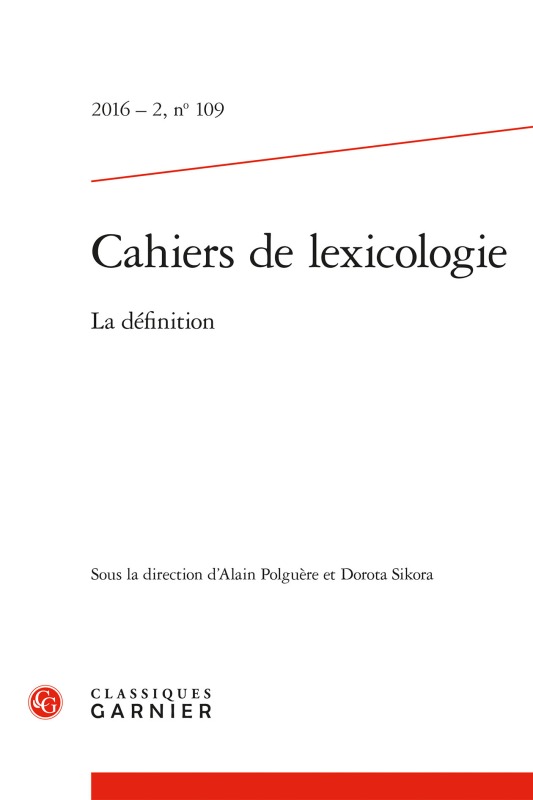 Cahiers de lexicologie