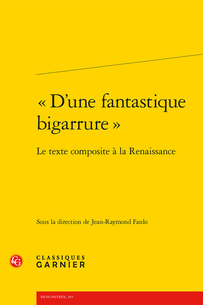« D'une fantastique bigarrure »