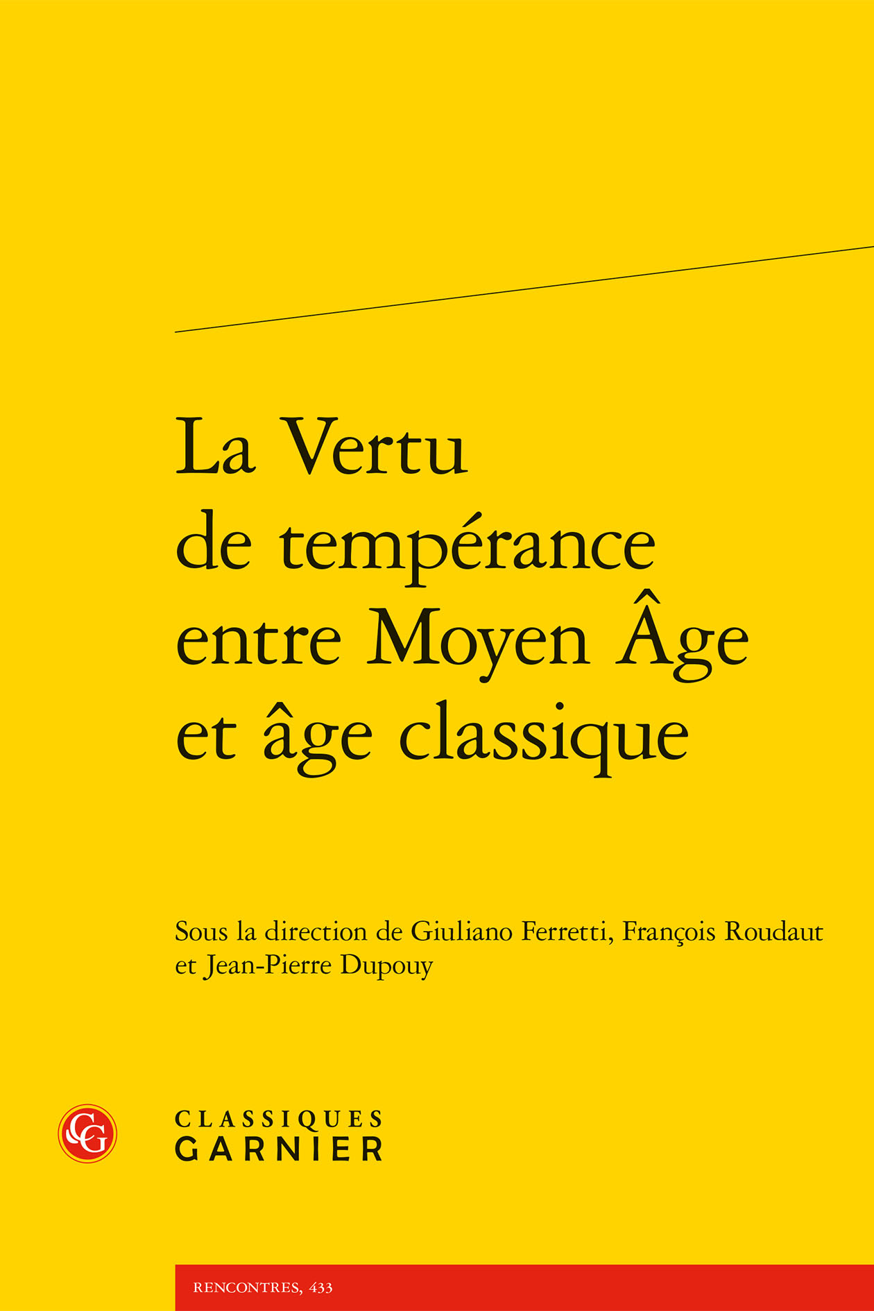 La Vertu de tempérance entre Moyen Âge et âge classique